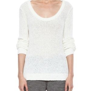 Rag&Bone Women's Stacy Ivory Cotton Knit Top Pullover with Long Sleeves Size XS